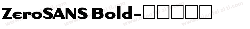 ZeroSANS Bold字体转换